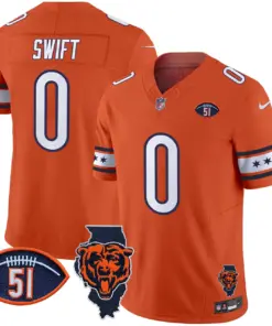 Caleb Williams Chicago Bears Nike Illinois & Dick Butkus Patch Vapor Limited Stitched Jersey - Navy - Image 16