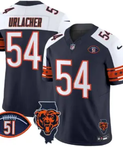 Caleb Williams Chicago Bears Nike Illinois & Dick Butkus Patch Vapor Limited Stitched Jersey - Navy - Image 25