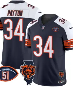 Caleb Williams Chicago Bears Nike Illinois & Dick Butkus Patch Vapor Limited Stitched Jersey - Navy - Image 27