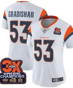 Denver Broncos Nike Women's 3-Time Champions Patch Vapor Limited Stitched Jersey All Stitched - Orange - Image 14