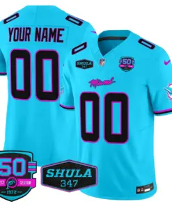 Miami Dolphins Nike Vice Vapor Custom Limited Stitched Jersey V4 - Black - Image 3