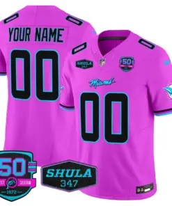 Miami Dolphins Nike Vice Vapor Custom Limited Stitched Jersey V4 - Black - Image 6