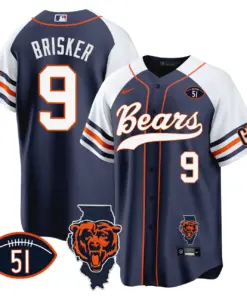 Chicago Bears Nike Illinois Patch Stitched Jersey - Navy - Image 4
