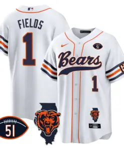 Chicago Bears Nike Illinois Patch Stitched Jersey - Navy - Image 15