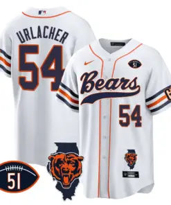 Chicago Bears Nike Illinois Patch Stitched Jersey - Navy - Image 16