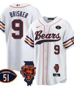 Chicago Bears Nike Illinois Patch Stitched Jersey - Navy - Image 18