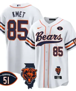 Chicago Bears Nike Illinois Patch Stitched Jersey - Navy - Image 20