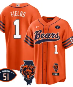 Chicago Bears Nike Illinois Patch Stitched Jersey - Navy - Image 22