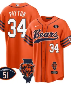 Chicago Bears Nike Illinois Patch Stitched Jersey - Navy - Image 26