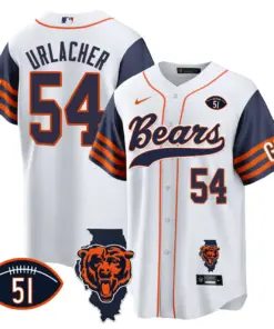 Chicago Bears Nike Illinois Patch Stitched Jersey - Navy - Image 30