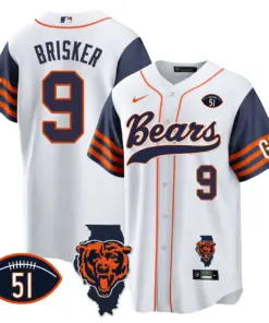 Chicago Bears Nike Illinois Patch Stitched Jersey - Navy - Image 32