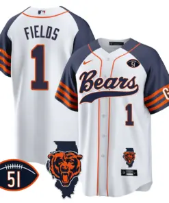 Chicago Bears Nike Illinois Patch Stitched Jersey - Navy - Image 36