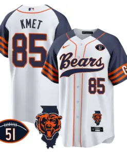 Chicago Bears Nike Illinois Patch Stitched Jersey - Navy - Image 41