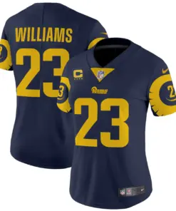 Los Angeles Rams Nike Women's Special Vapor Limited Stitched Jersey - Navy - Image 4