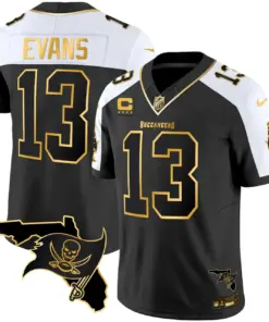 Alternative view of Tampa Bay Buccaneers Nike Florida Patch Vapor Stitched Jersey - Black