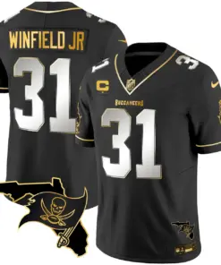Tampa Bay Buccaneers Nike Florida Patch Vapor Stitched Jersey - Black - Image 13
