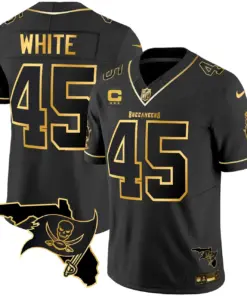 Tampa Bay Buccaneers Nike Florida Patch Vapor Stitched Jersey - Black - Image 21