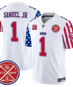 Alternative view of San Francisco 49ers Nike American Style Vapor Limited Stitched Jersey - White