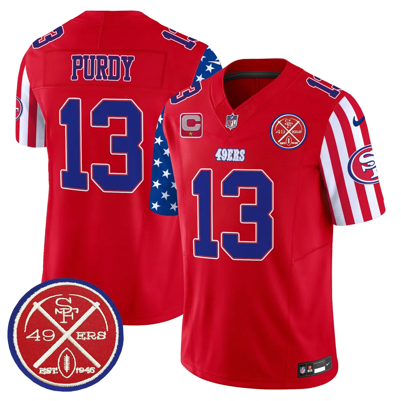 San Francisco 49ers Nike American Style Vapor Limited Stitched Jersey - White - Image 13