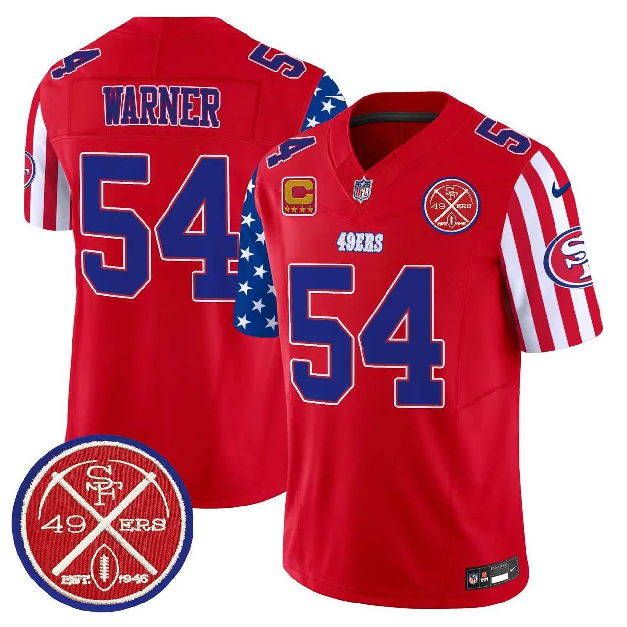 San Francisco 49ers Nike American Style Vapor Limited Stitched Jersey - White - Image 15