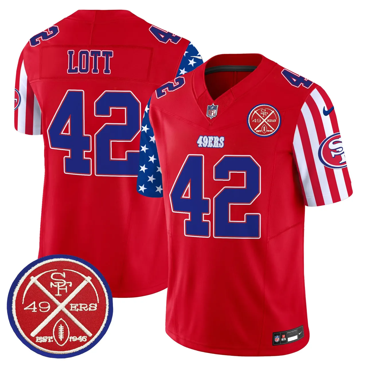 San Francisco 49ers Nike American Style Vapor Limited Stitched Jersey - White - Image 19
