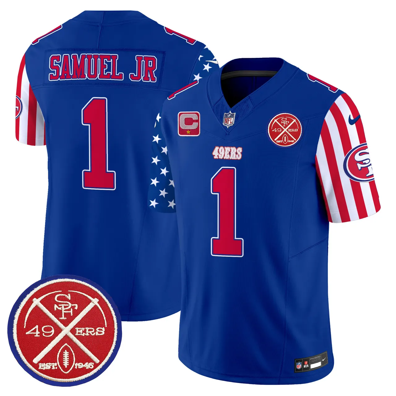 San Francisco 49ers Nike American Style Vapor Limited Stitched Jersey - White - Image 22