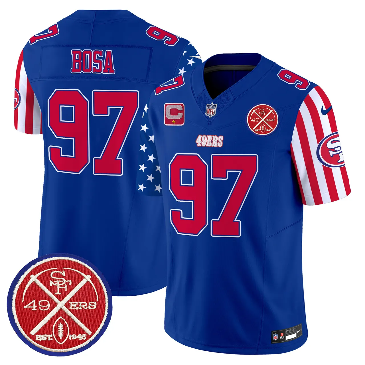 San Francisco 49ers Nike American Style Vapor Limited Stitched Jersey - White - Image 27