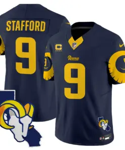 Los Angeles Rams Nike Special Vapor Limited Stitched Jersey V2 - Navy - Image 3