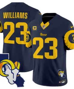 Los Angeles Rams Nike Special Vapor Limited Stitched Jersey V2 - Navy - Image 4