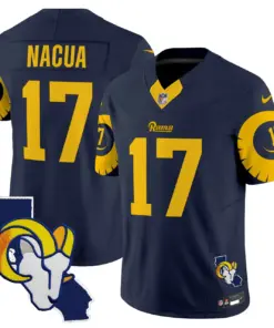 Los Angeles Rams Nike Special Vapor Limited Stitched Jersey V2 - Navy - Image 5