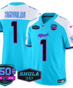 Tua Tagovailoa Miami Dolphins Nike Vice Vapor Limited Stitched Jersey V4 - Black - Image 9