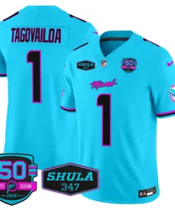Tua Tagovailoa Miami Dolphins Nike Vice Vapor Limited Stitched Jersey V4 - Black - Image 17