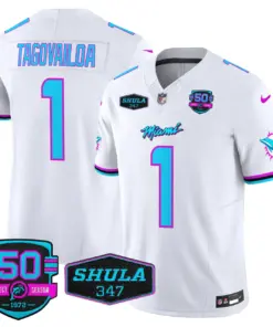 Tua Tagovailoa Miami Dolphins Nike Vice Vapor Limited Stitched Jersey V4 - Black - Image 25