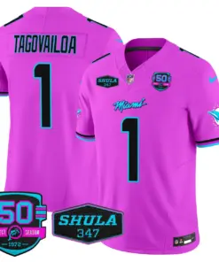 Tua Tagovailoa Miami Dolphins Nike Vice Vapor Limited Stitched Jersey V4 - Black - Image 41