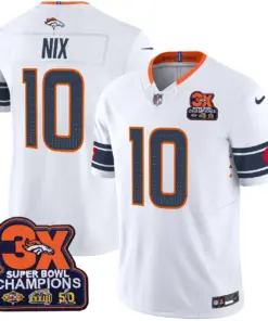 Nix Denver Broncos Nike 3x Patch Colorado Flag Vapor Limited Stitched Jersey - Orange - Image 8