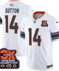 Nix Denver Broncos Nike 3x Patch Colorado Flag Vapor Limited Stitched Jersey - Orange - Image 10