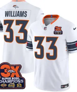 Nix Denver Broncos Nike 3x Patch Colorado Flag Vapor Limited Stitched Jersey - Orange - Image 11
