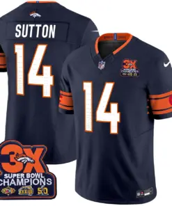 Nix Denver Broncos Nike 3x Patch Colorado Flag Vapor Limited Stitched Jersey - Orange - Image 17
