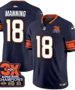 Nix Denver Broncos Nike 3x Patch Colorado Flag Vapor Limited Stitched Jersey - Orange - Image 19