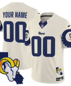 Los Angeles Rams Nike Special Vapor Custom Limited Stitched Jersey - White - Image 4