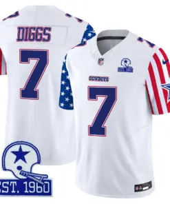 Dallas Cowboys Nike American Style Vapor Limited Stitched Jersey - White - Image 4