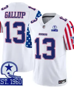 Dallas Cowboys Nike American Style Vapor Limited Stitched Jersey - White - Image 6