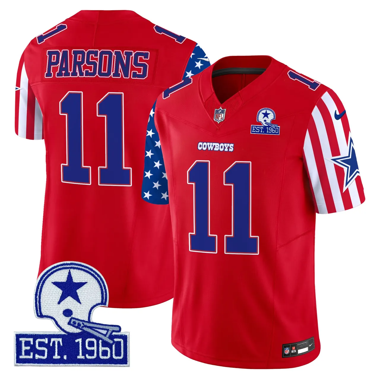 Dallas Cowboys Nike American Style Vapor Limited Stitched Jersey - White - Image 8