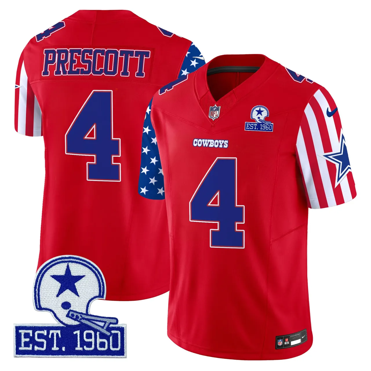 Dallas Cowboys Nike American Style Vapor Limited Stitched Jersey - White - Image 9