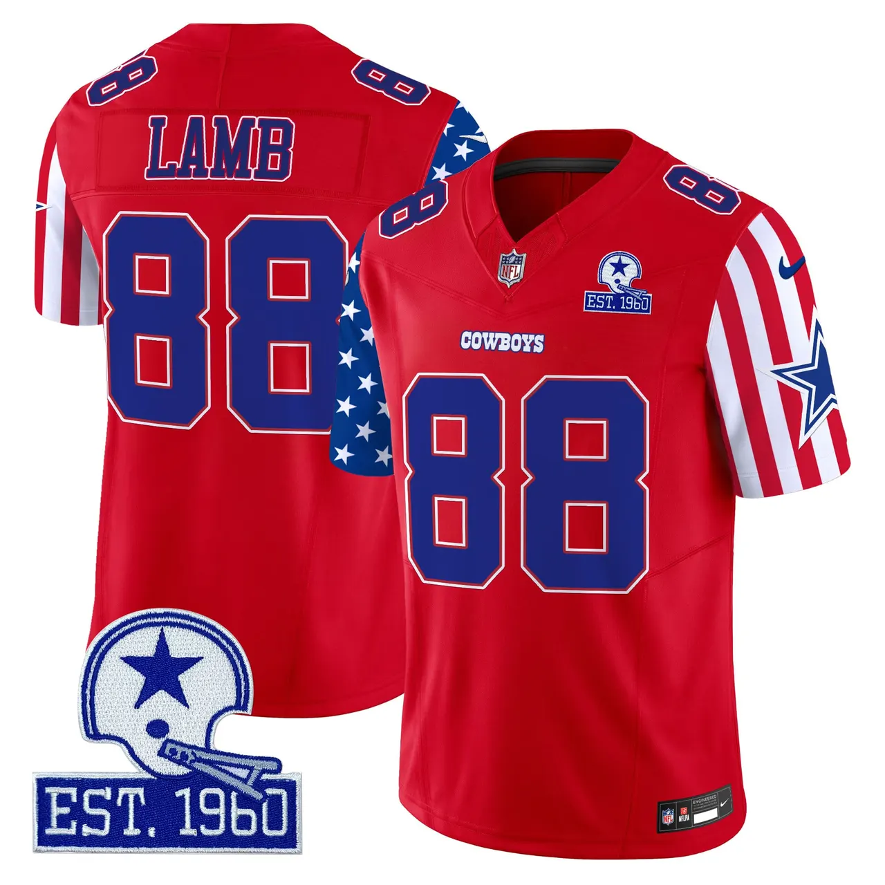 Dallas Cowboys Nike American Style Vapor Limited Stitched Jersey - White - Image 10