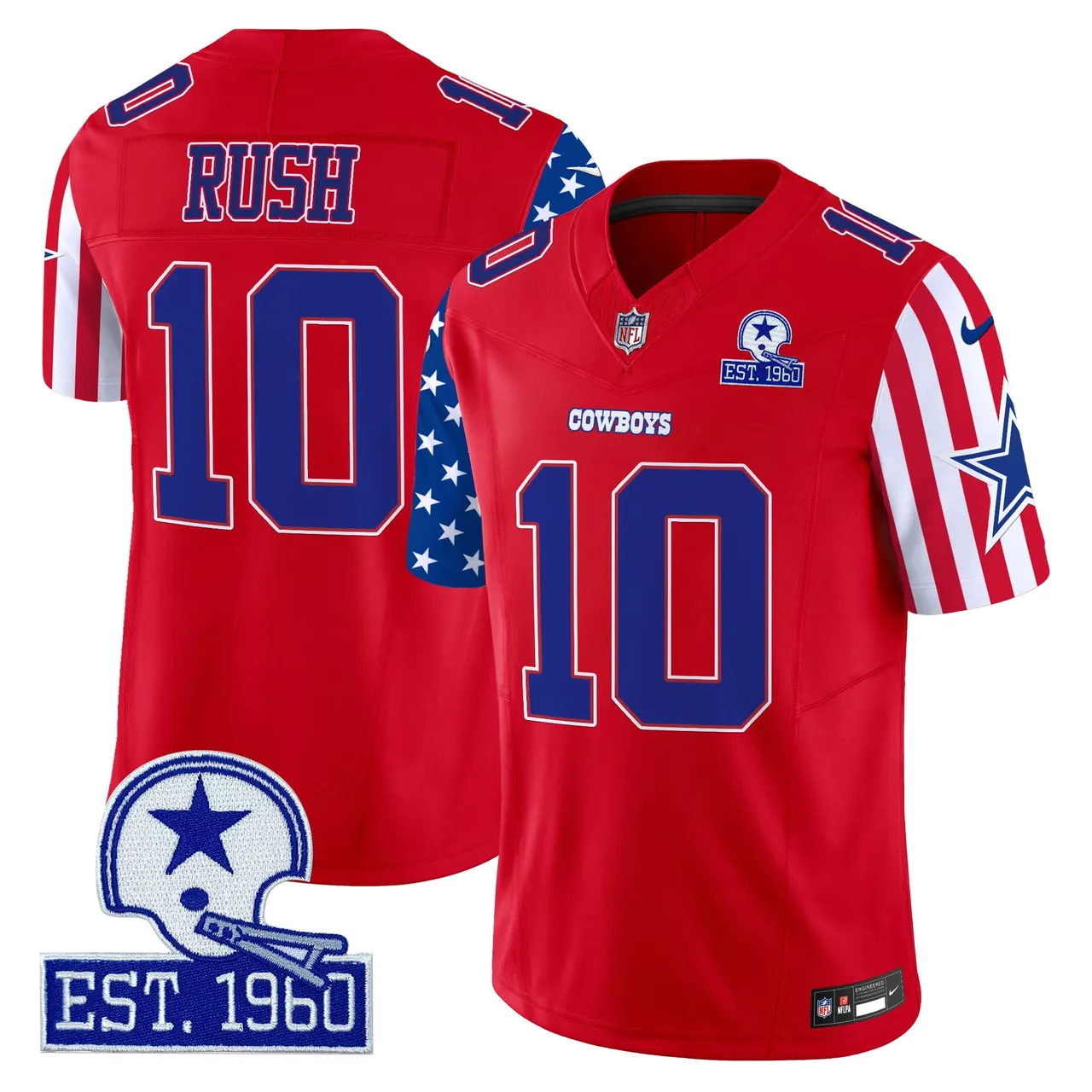 Dallas Cowboys Nike American Style Vapor Limited Stitched Jersey - White - Image 12