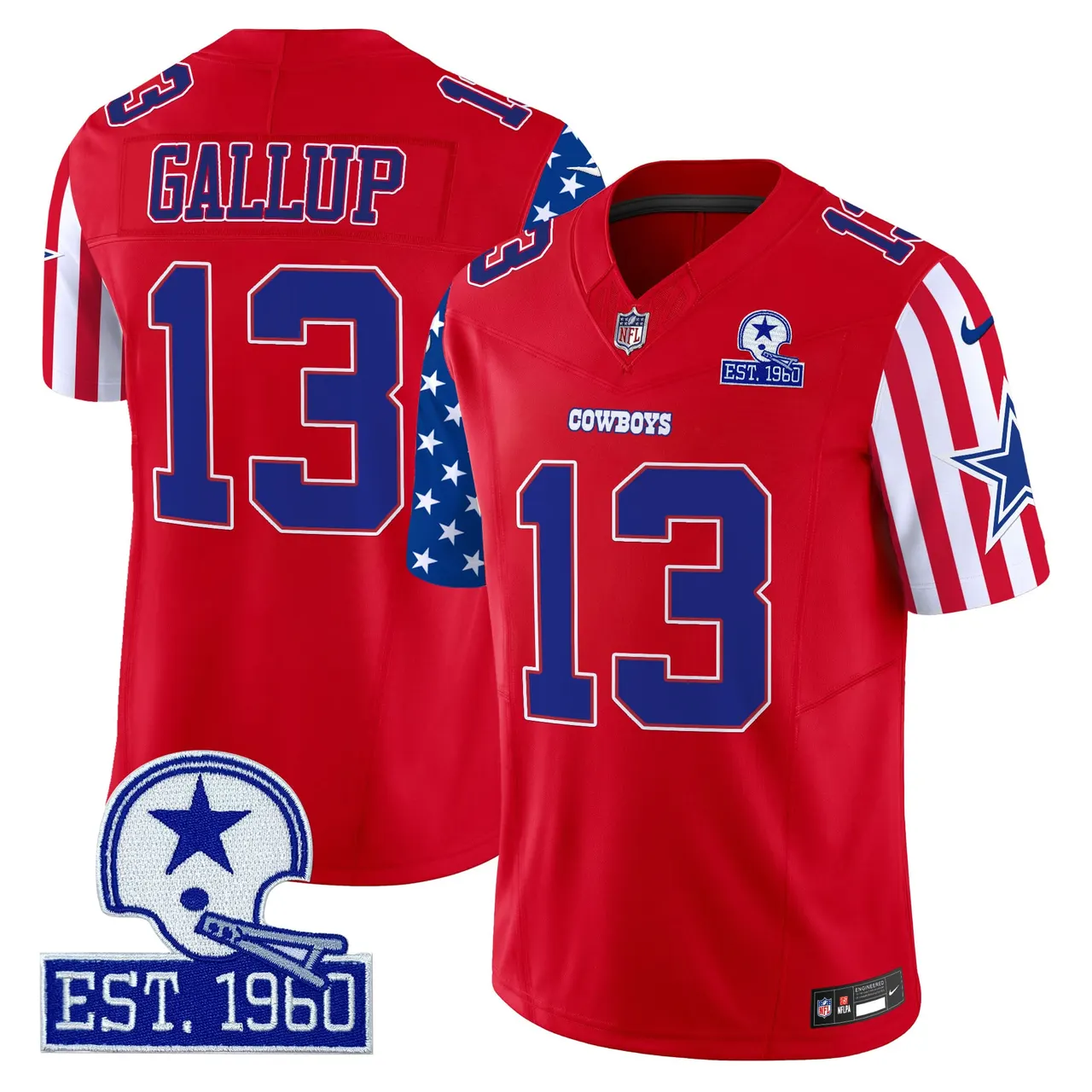 Dallas Cowboys Nike American Style Vapor Limited Stitched Jersey - White - Image 13
