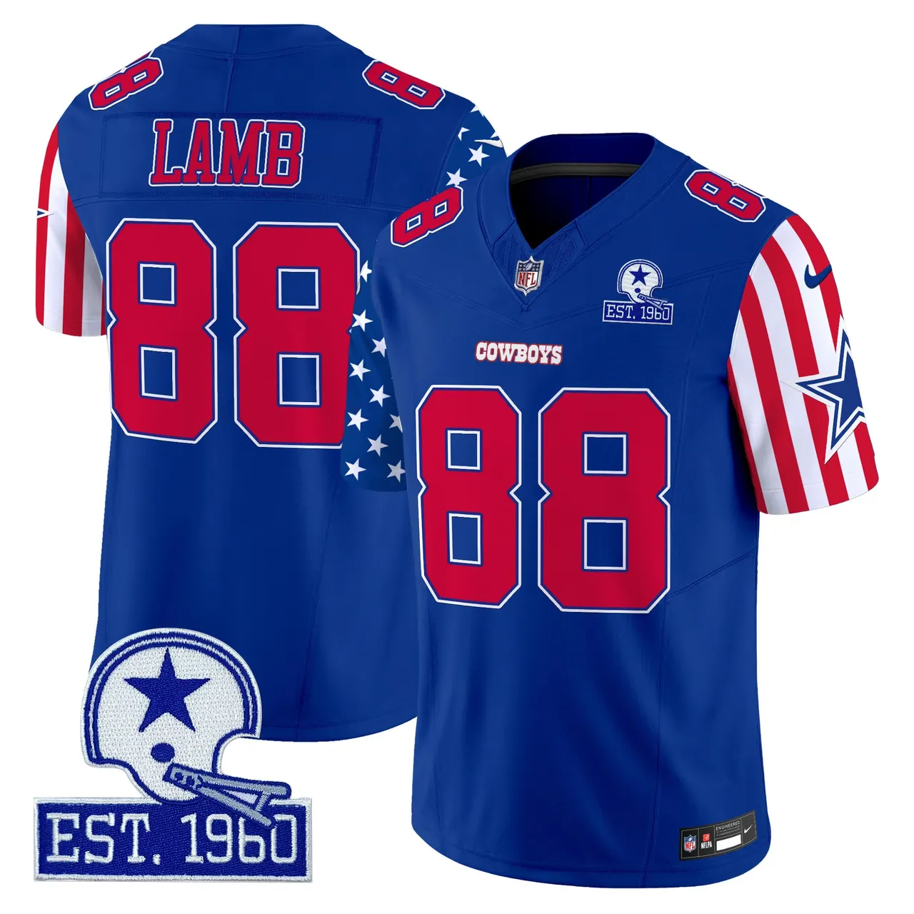 Dallas Cowboys Nike American Style Vapor Limited Stitched Jersey - White - Image 17