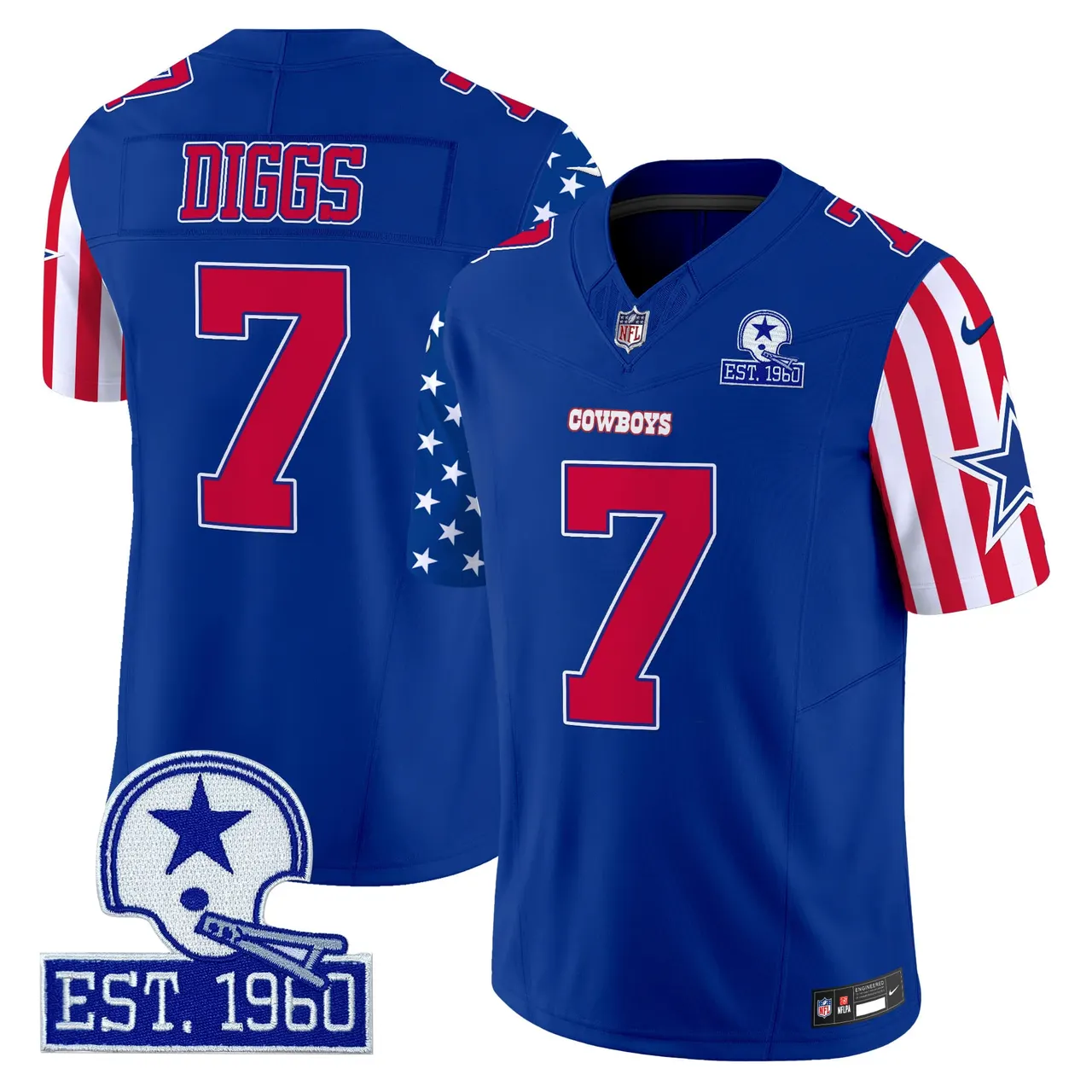 Dallas Cowboys Nike American Style Vapor Limited Stitched Jersey - White - Image 18
