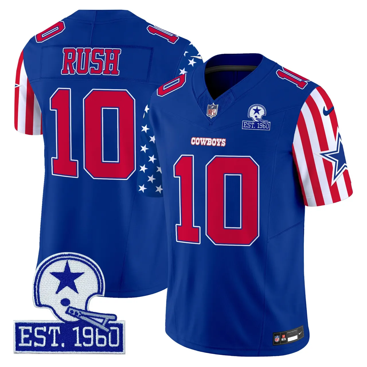 Dallas Cowboys Nike American Style Vapor Limited Stitched Jersey - White - Image 19